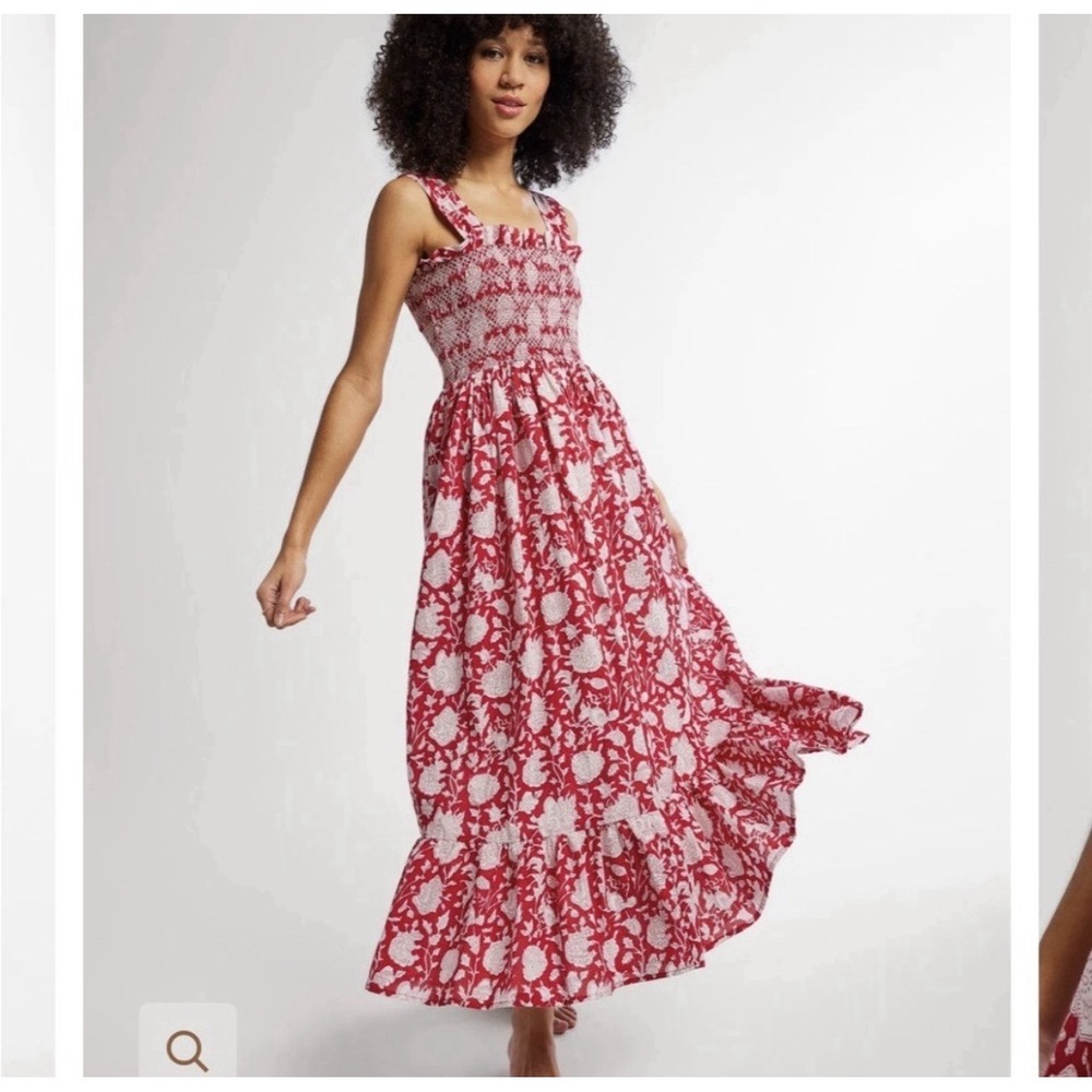 Mille Garden Dress in Red Zinnia Extra-Small XS